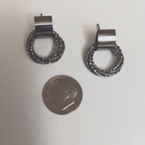 Dark gray earrings